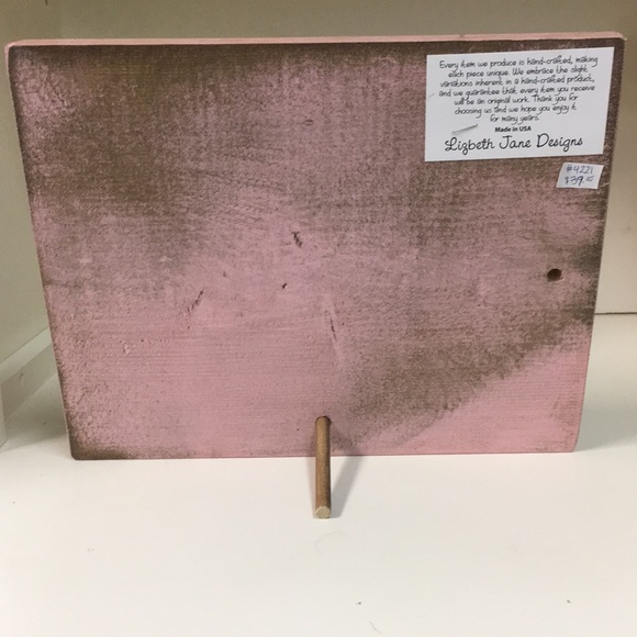 Pink Baby Footprints Wooden Frame - Holds 4”x6” - Picture 5 of 7